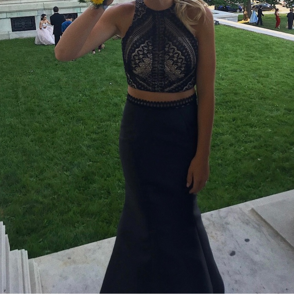 Two piece prom dress
